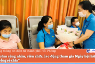 Hàng trăm công nhân, viên chức, 88 com the gioi đỉnh cao tham gia Ngày hội hiến máu “Giọt hồng sẻ chia”