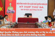Quận Ngô Quyền: Thông qua chủ trương đầu tư Dự án Đăng ký nhận khuyến mãi  hạ tầng kỹ thuật Khu tái định cư tại số 83 đường Vạn Mỹ