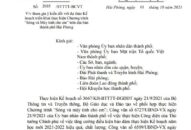Công văn số 2035/STTTT-BCVT ngày 01/10/2021 của Sở Thông tin và Truyền thông