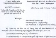Công văn số 6509/UBND-VX ngày 15/9/2021 của Ủy ban nhân dân thành phố