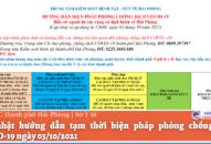 Cập nhật hướng dẫn tạm thời biện pháp phòng chống dịch COVID-19 ngày 03/10/2021