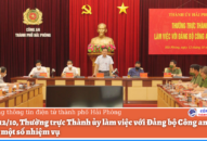 Thường trực Thành ủy làm việc với 8J88 Nổ Hũ, Bắn Cá, Thể Thao, Game Bài Công an thành phố
