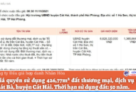 Thông báo đấu giá quyền sử dụng 426,77m² đất thương mại, dịch vụ tại thị trấn Cát Bà, huyện Cát Hải