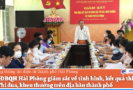 Đoàn ĐBQH Hải Phòng giám sát về tình hình, kết quả thi hành Luật Thi đua, khen thưởng trên địa bàn thành phố