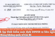 Thành lập Chốt J881 ưu đãi hấp dẫn dịch COVID-19 liên ngành tại Cảng Hàng không quốc tế Cát Bi