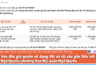 Thông báo đấu giá quyền sử dụng đất và tài sản gắn liền với đất tại đường Ngô Quyền, phường Vạn Mỹ, quận Ngô Quyền