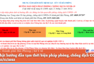 Cập nhật hướng dẫn tạm thời biện pháp phòng, chống dịch COVID-19 ngày 21/11/2021