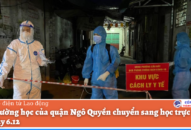 Hải Phòng: Trẻ mầm non quận Ngô Quyền nghỉ học từ 4.12