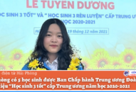 Hải Phòng có 5 học sinh được Ban Chấp hành Trung ương Đoàn tặng danh hiệu “Học sinh 3 tốt” cấp Trung ương năm học 2020-2021