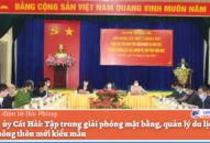 Huyện ủy Cát Hải: Tập trung giải phóng mặt bằng, quản lý du lịch, Đăng ký nhận khuyến mãi  J88 là nhà cái cá cược trực tuyến uy tín Châu Á mới kiểu mẫu