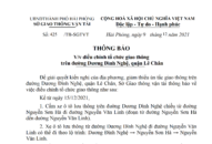 Kể từ ngày 15/12/2021: Cấm xe ô tô một chiều trên đường Dương Đình Nghệ (phường Vĩnh Niệm, quận Lê Chân)