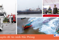Diễn tập thành công phương án chữa cháy và cứu nạn, cứu hộ quy mô lớn tại cầu cảng Euro, Khu công nghiệp Deep C, Đình Vũ, quận Hải An