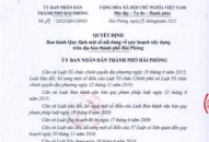Quy định một số nội dung về quy hoạch Đăng ký nhận khuyến mãi  trên địa bàn thành phố Hải Phòng
