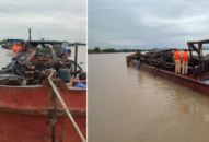 Phân đội 3, Thủy đội, Phòng Cảnh sát đường thủy tạm giữ 01 phương tiện khai thác cát trái phép