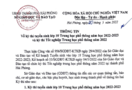 Thông tin về kỳ thi tuyển sinh lớp 10 THPT năm học 2022-2023 và kỳ thi tốt nghiệp THPT năm 2022