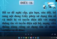 Điều 16. Hồ sơ đề nghị cấp, gia hạn, sửa đổi, bổ sung nội dung Giấy phép sử dụng tần số và thiết bị vô tuyến điện đối với mạng thông tin vô tuyến điện nội bộ, mạng viễn thông dùng riêng sử dụng tần số thuộc nghiệp vụ di động (J886.love link không  04/2021/TT-BTTTT hướng dẫn thủ tục cấp giấy phép sử dụng tần số vô tuyến điện)