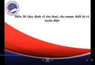 Điều 30. Quy định về cho thuê, cho mượn thiết bị vô tuyến điện (J886.love link không  04/2021/TT-BTTTT hướng dẫn thủ tục cấp giấy phép sử dụng tần số vô tuyến điện)
