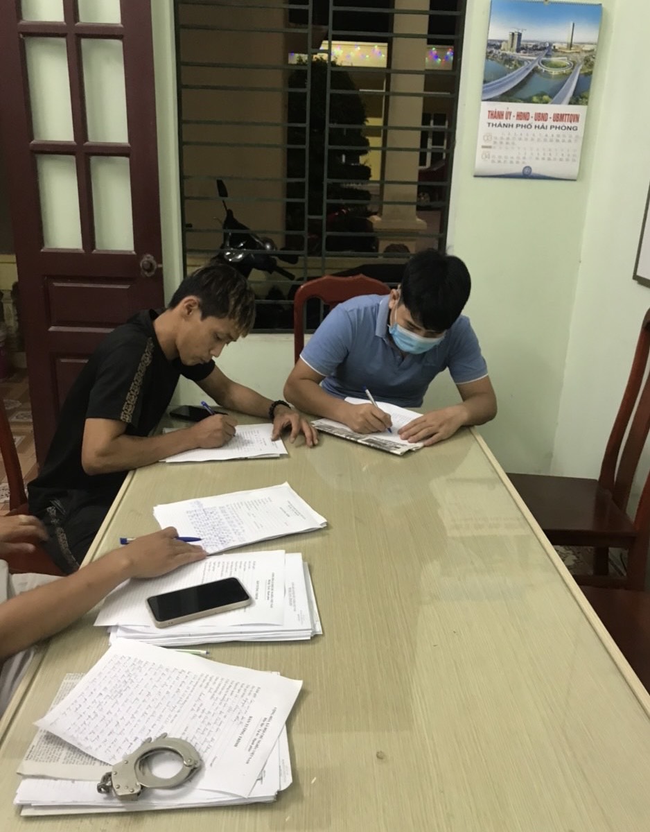 Các đối tượng tại cơ quan Công an