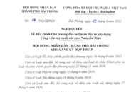 Nghị quyết số: 14/NQ-HĐND ngày 12/4/2022 Về điều chỉnh Chủ trương đầu tư Dự án đầu tư Đăng ký nhận khuyến mãi  Công viên cây xanh nút giao Nam cầu Bính