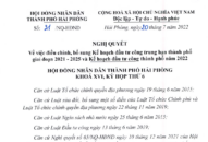 Nghị quyết về việc điều chỉnh, bổ sung Kế hoạch đầu tư công trung hạn thành phố giai đoạn 2021-2025 và Kế hoạch đầu tư công thành phố năm 2022
