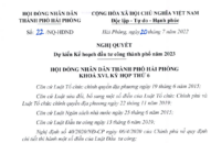 Nghị quyết số 22/NQ-HĐND về dự kiến Kế hoạch đầu tư công thành phố năm 2023