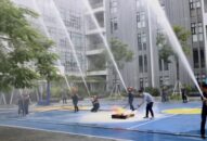 Thực tập phương án chữa cháy cứu nạn cứu hộ cho các em học sinh trường mầm non tư thục Sakura, trường tiểu học, THCS, THPT Dewey