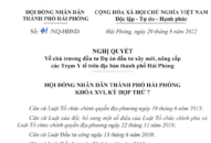 Nghị quyết về chủ trương đầu tư Dự án đầu tư xây mới, nâng cấp các Trạm Y tế trên địa bàn thành phố Hải Phòng
