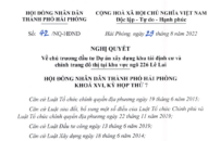 Nghị quyết số 42/NQ-HĐND về chủ trương đầu tư Dự án Đăng ký nhận khuyến mãi  khu tái định cư và chỉnh trang đô thị tại khu vực ngõ 226 Lê Lai