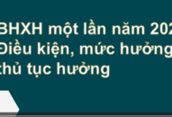 BHXH một lần năm 2022: Điều kiện, mức hưởng, thủ tục hưởng