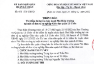 Thông báo thí điểm thi tuyển chức danh Phó Hiệu trưởng tại một số đơn vị sự nghiệp J882ea hoàn trả cao quận Lê Chân