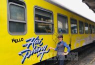 Hoàn thành việc trang trí 3 toa tàu Hà Nội-Hải Phòng quảng bá CityTour