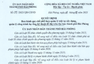 Quyết định ban hành Quy chế phối hợp quản lý trật tự Đăng ký nhận khuyến mãi , quản lý công trình hạ tầng kỹ thuật đô thị trên địa bàn thành phố Hải Phòng
