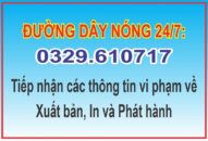 Thông báo đường dây nóng ngăn chặn sách lậu, sách giả, sách vi phạm bản quyền
