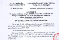 Quyết định thu hồi đất của Công ty TNHH Du lịch và Đầu tư EIE tại Lô 20A đường Lê Hồng Phong, quận Ngô Quyền