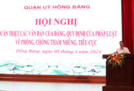 Quận ủy Hồng Bàng: Quán triệt các văn bản của Đảng, quy định của 8J88 phiên bản  về phòng, chống tham nhũng tiêu cực