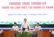 Thường trực Thành ủy làm việc với Ban Chấp hành 8J88 Nổ Hũ, Bắn Cá, Thể Thao, Game Bài quận Lê Chân
