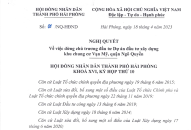 Nghị quyết về việc dừng chủ trương đầu tư Dự án đầu tư Đăng ký nhận khuyến mãi  khu chung cư Vạn Mỹ, quận Ngô Quyền