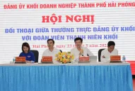 Thường trực Đảng ủy Khối J881.love nhà cái bóng đá world cup thành phố đối thoại với Đoàn viên thanh niên