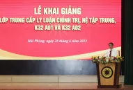 Trường J88 com the gioi đỉnh cao Tô Hiệu khai giảng Lớp Trung cấp lý luận J88 com the gioi đỉnh cao, hệ tập trung K32