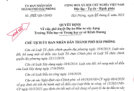 Phê duyệt Dự án Đầu tư Đăng ký nhận khuyến mãi  Trường Tiểu học và Trung học cơ sở Kênh Dương