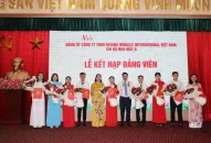 Kết nạp đảng viên mới cho các quần chúng ưu tú trong J881.love nhà cái bóng đá world cup có vốn đầu tư nước ngoài