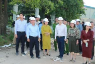 Lãnh đạo quận Hồng Bàng kiểm tra tiến độ Dự án đầu tư Đăng ký nhận khuyến mãi  Công viên cây xanh nút giao Nam Cầu Bính