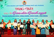 Lễ trao giải Cuộc thi nấu ăn “Cơm dẻo, canh ngọt” trong nữ đoàn viên, công nhân viên chức 88 com the gioi đỉnh cao thành phố