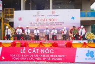 Đồng chí Trần Lưu Quang, Trưởng Ban Kinh tế Trung ương dự Lễ cất nóc tòa nhà Chung cư CT 3A và CT 4B thuộc Dự án Khu nhà ở Trang Chủ J88.com Trực Tuyến Mới Nhất 2026 tại Tổng kho 3 Lạc Viên và Khánh thành Phà BayView Cát Bà
