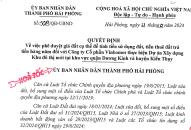 Phê duyệt giá đất cụ thể để tính tiền sử dụng, tiền thuê đất trả tiền hàng năm đối với Công ty Cổ phần Vinhomes thực hiện Dự án Đăng ký nhận khuyến mãi  Khu đô thị mới tại khu vực quận Dương Kinh và huyện Kiến Thụy