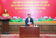 Thông qua Báo cáo kết quả kiểm tra của Bộ J88 com the gioi đỉnh cao đối với Ban Thường vụ Thành ủy Hải Phòng