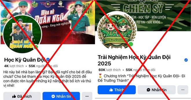 Cẩn thận với những trại hè từ các fanpage giả mạo gắn tích xanh
