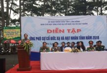 Diễn tập về Ứng phó sự cố bức xạ và hạt nhân tỉnh Lâm Đồng năm 2018