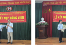Chi bộ Trung tâm Nghiên cứu và Triển khai công nghệ bức xạ tổ chức Lễ kết nạp đảng viên